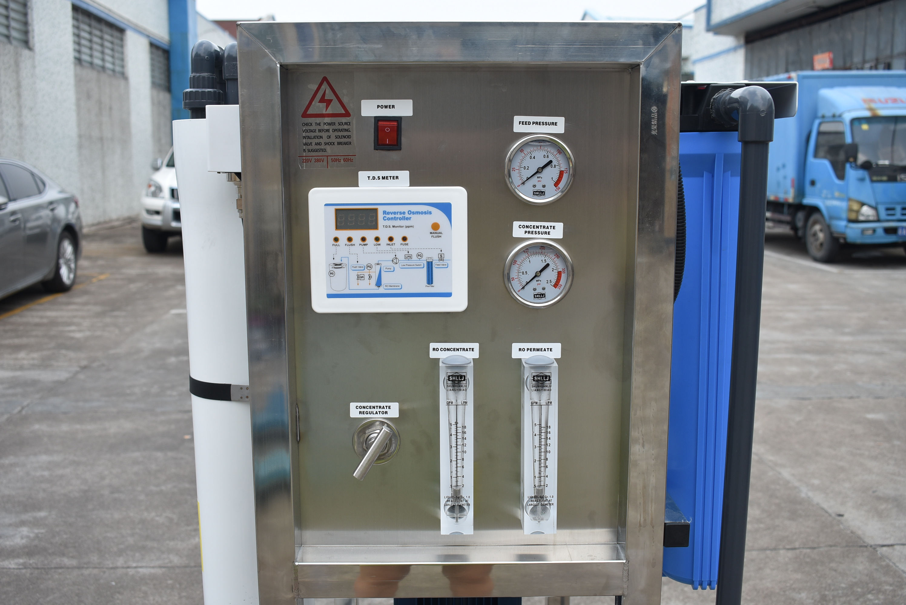 Water Treatment Plant RO 500LPH Industrial Reverse Osmosis System Cost