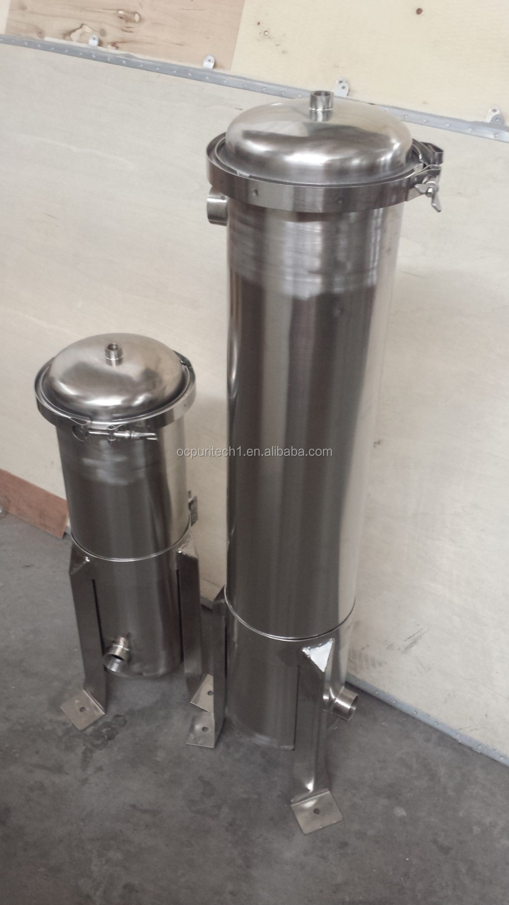 water treatment stainless steel bag filter housing
