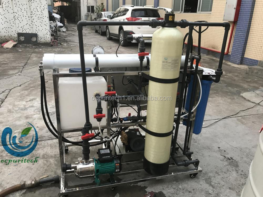 100lph stainless steel container sea water desalination plant remove salt filter
