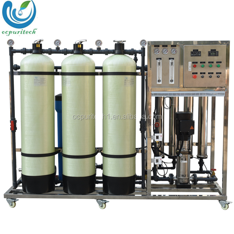 1000L/h Industry Reverse Osmosis for Hotel Drinking Water Purification with manual sand carbon softener