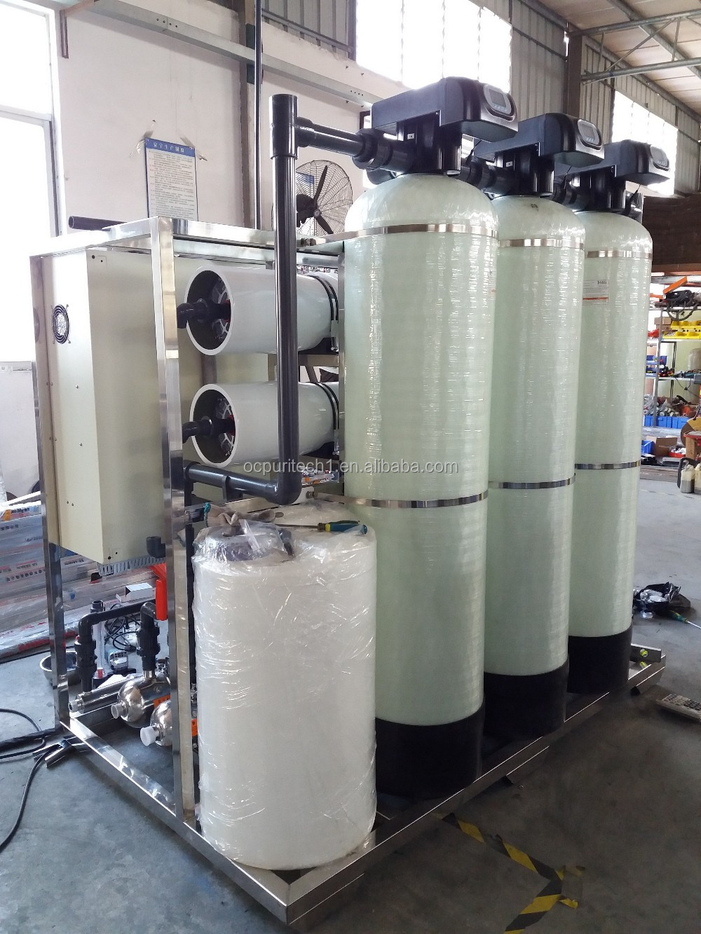 China Guangzhou 2000L/h reverse osmosis water treatment plant with DI device