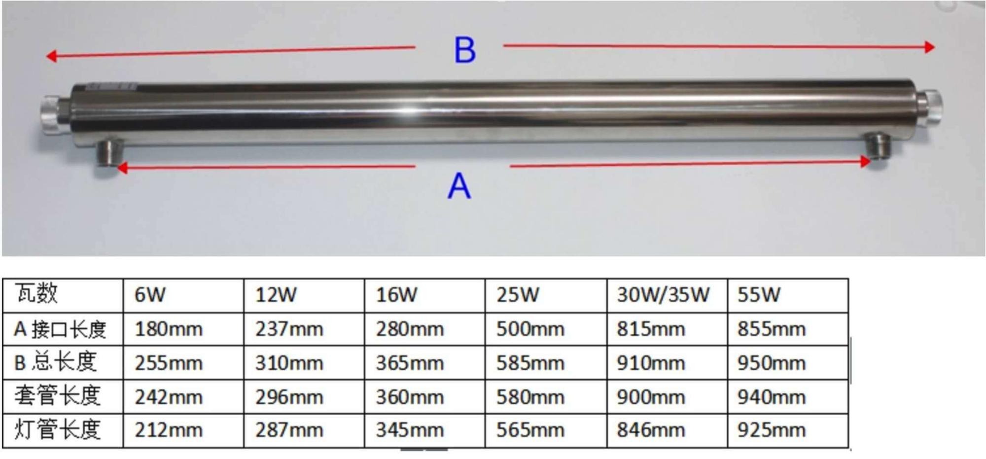 water uv disinfection system with 12W 1GPM for drinking water treatment