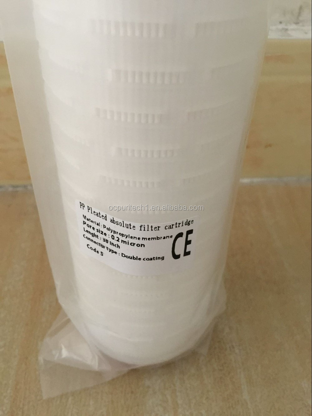 Pleated water filter cartridge for water treatment