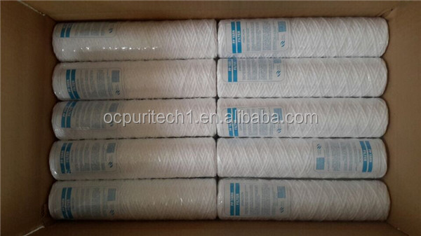 10 inch and 25 micron string wound water filter cartridge for sale